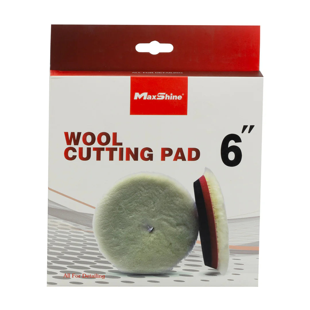 MaxShine Wool Cutting Pad - Torsional Rubber Backed